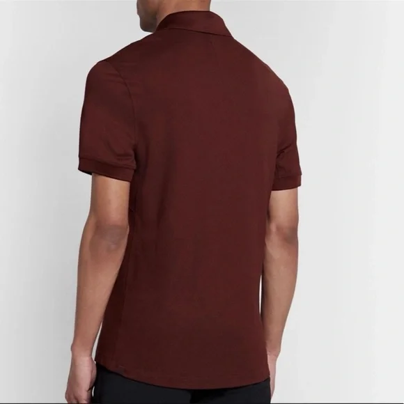 Lululemon Athletica Men's Tech Pique Polo Shirt Golf Classic Mahogany Red sz L - Picture 3 of 10